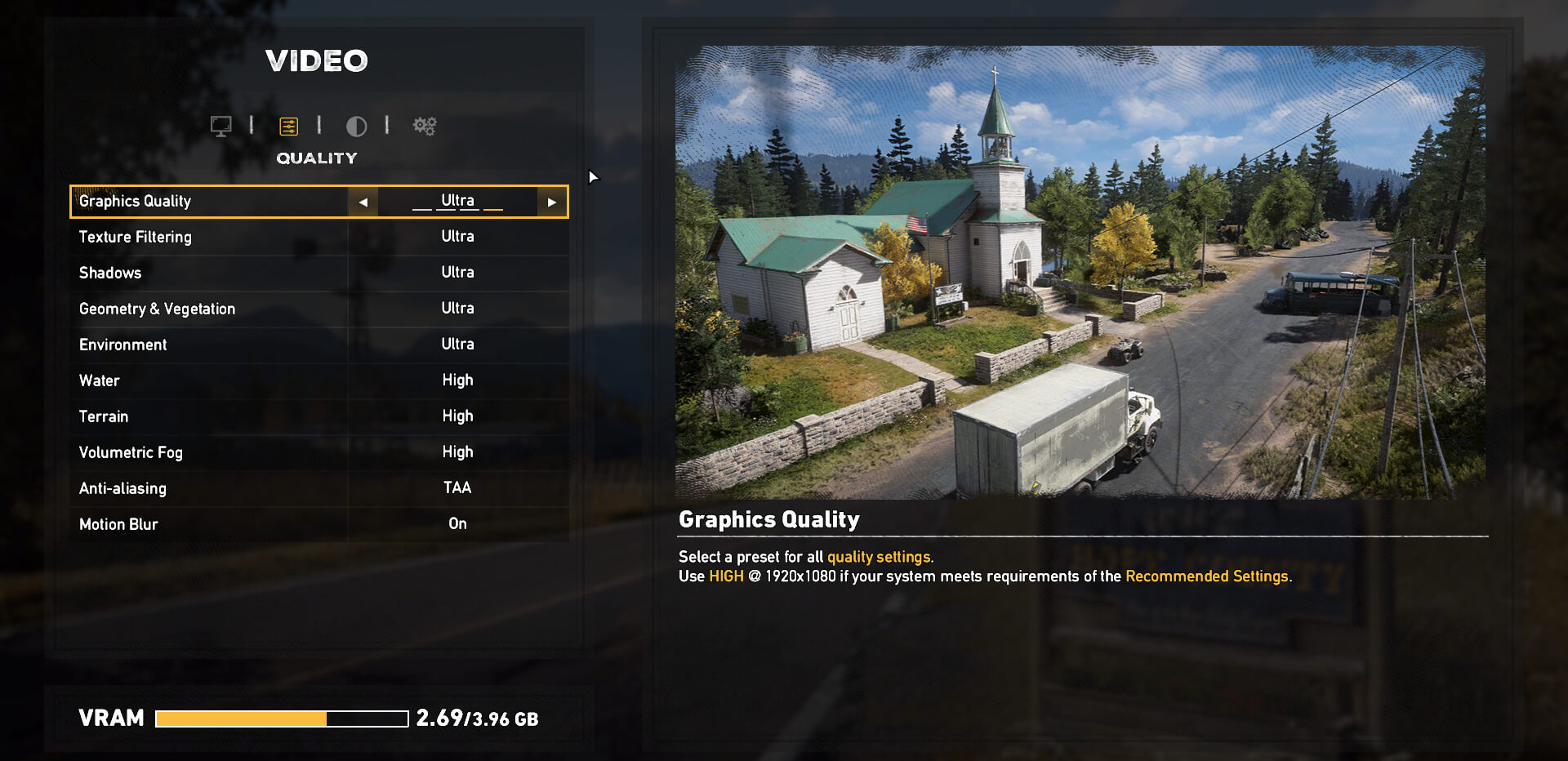 Personalización de las gráficas en Far Cry 5